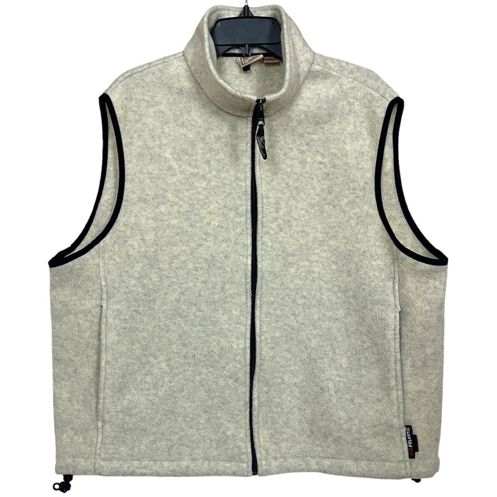 Woolrich Beige Polyester Polartec Fleece Full Zip Vest with Pockets Size XL
